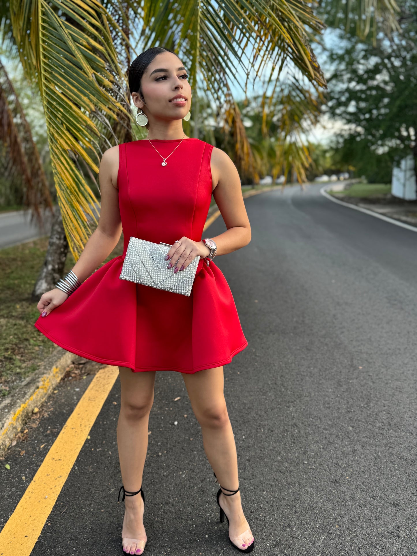 Rosetta Dress Red