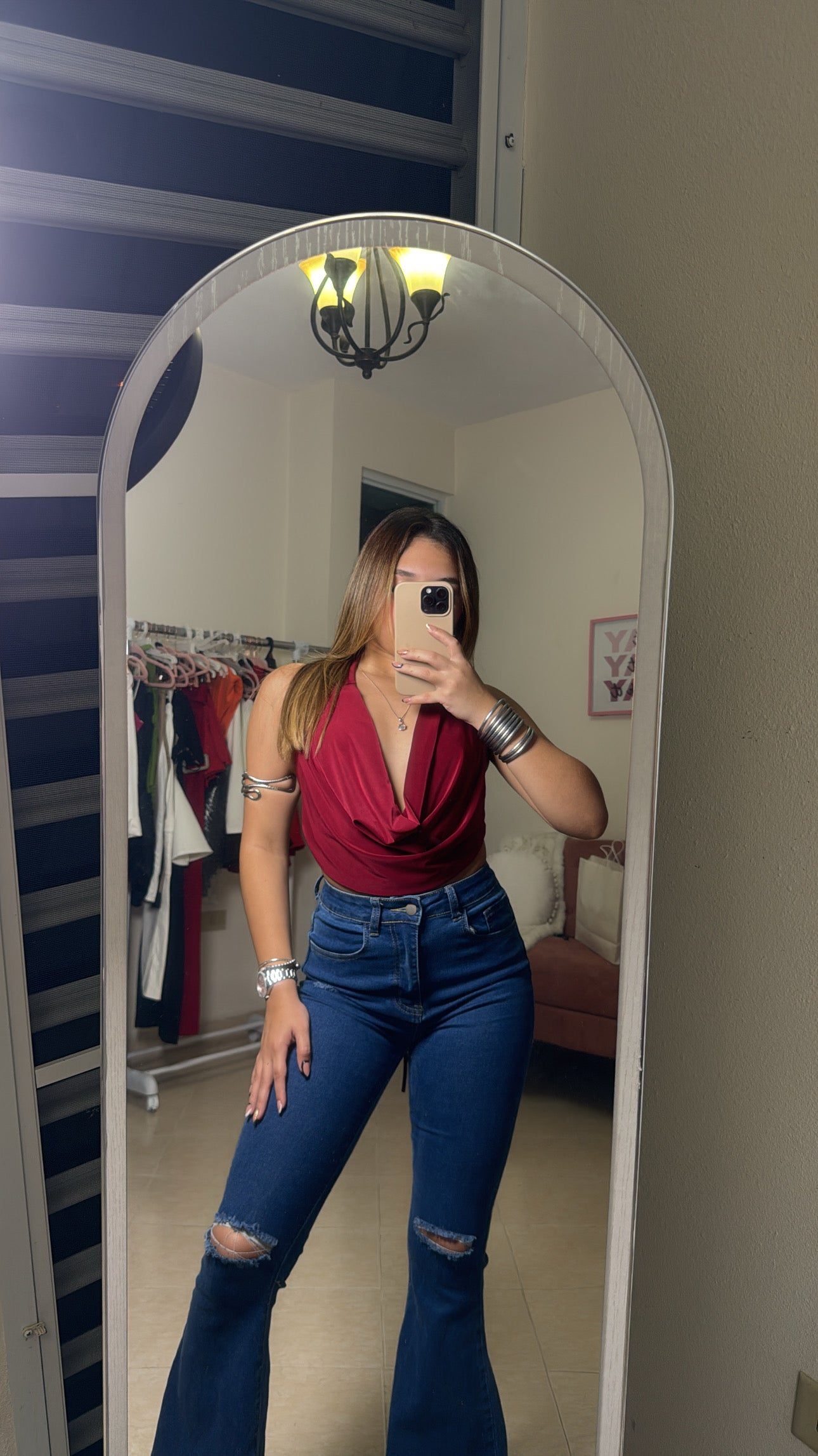 Halter Burgundy Top