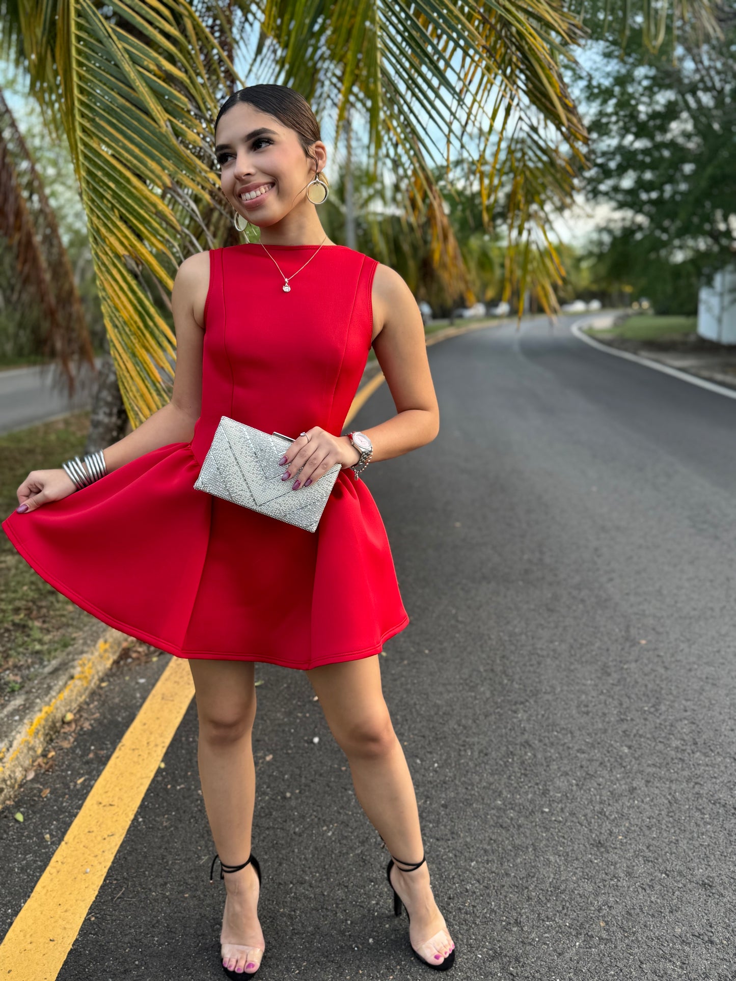 Rosetta Dress Red