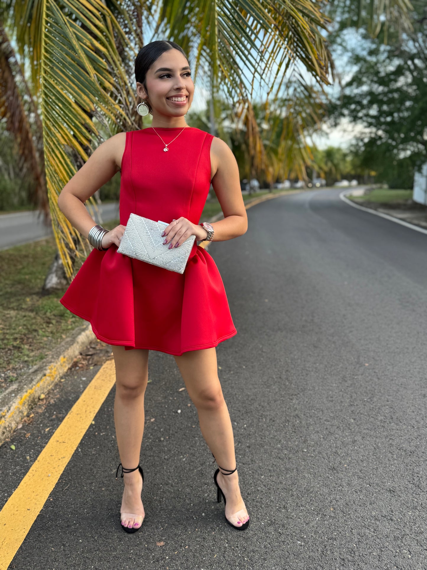 Rosetta Dress Red