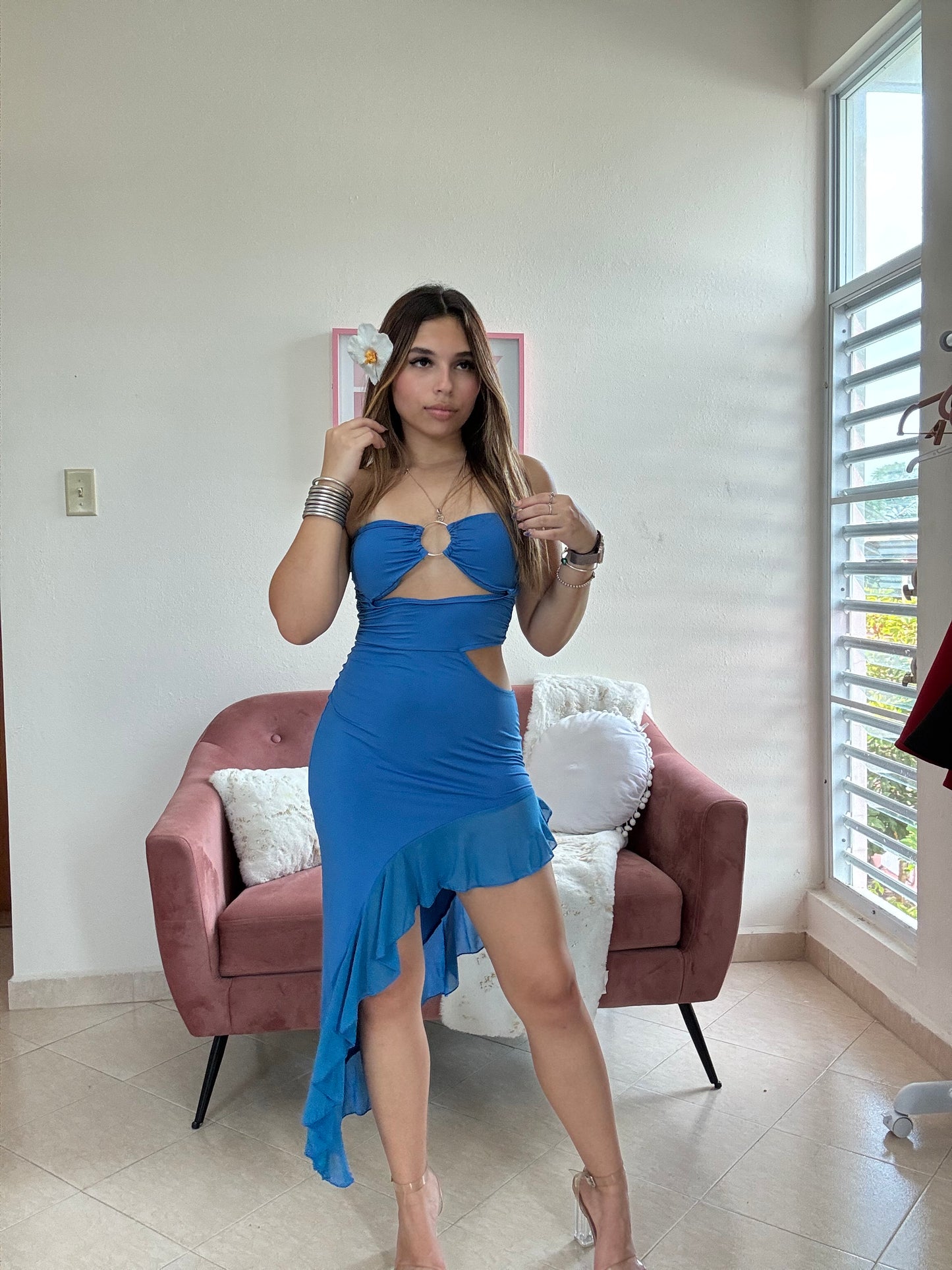 Blue Straple Dress